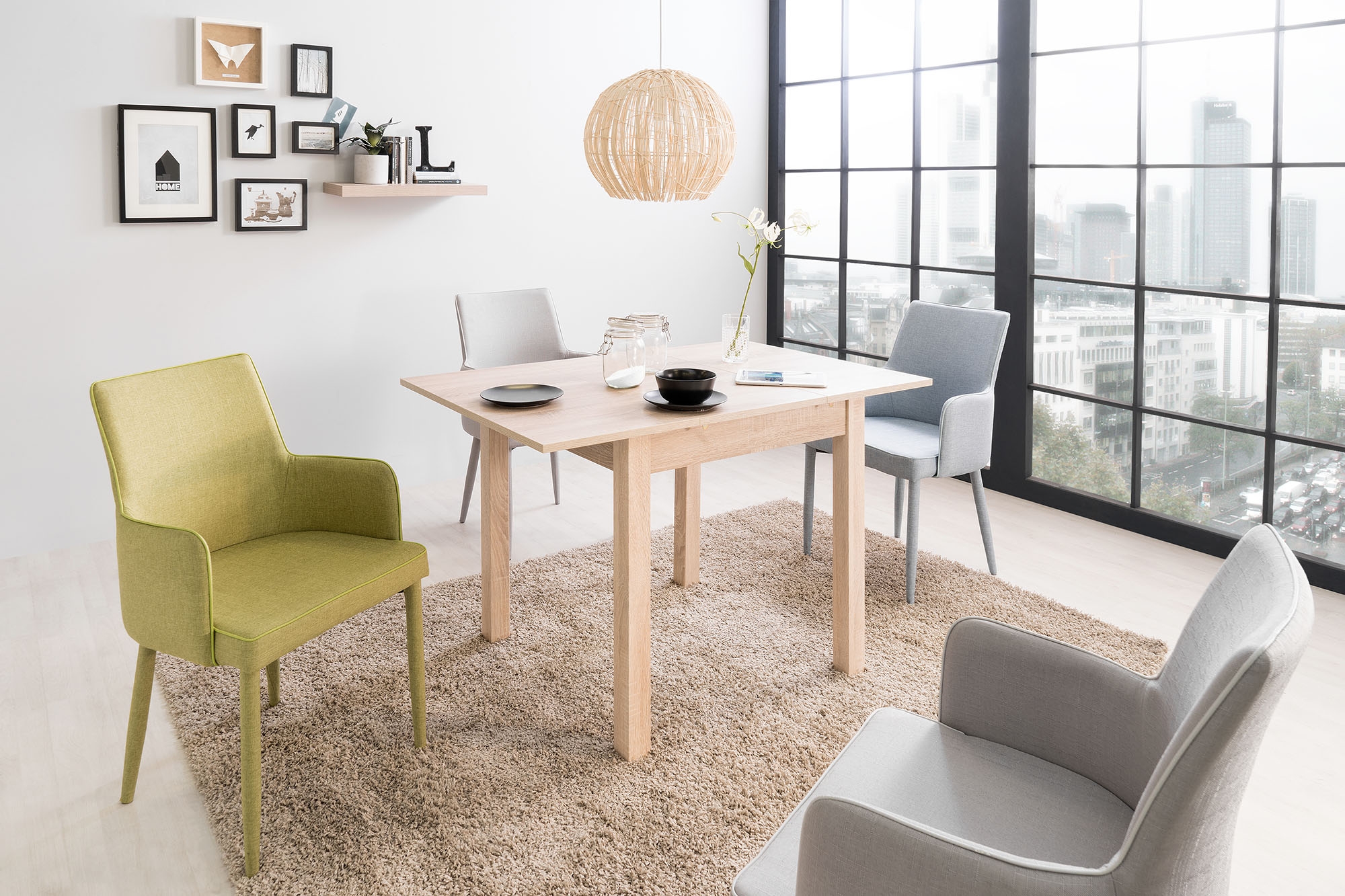Esstisch Coburg 80×80 cm Sonoma Eiche