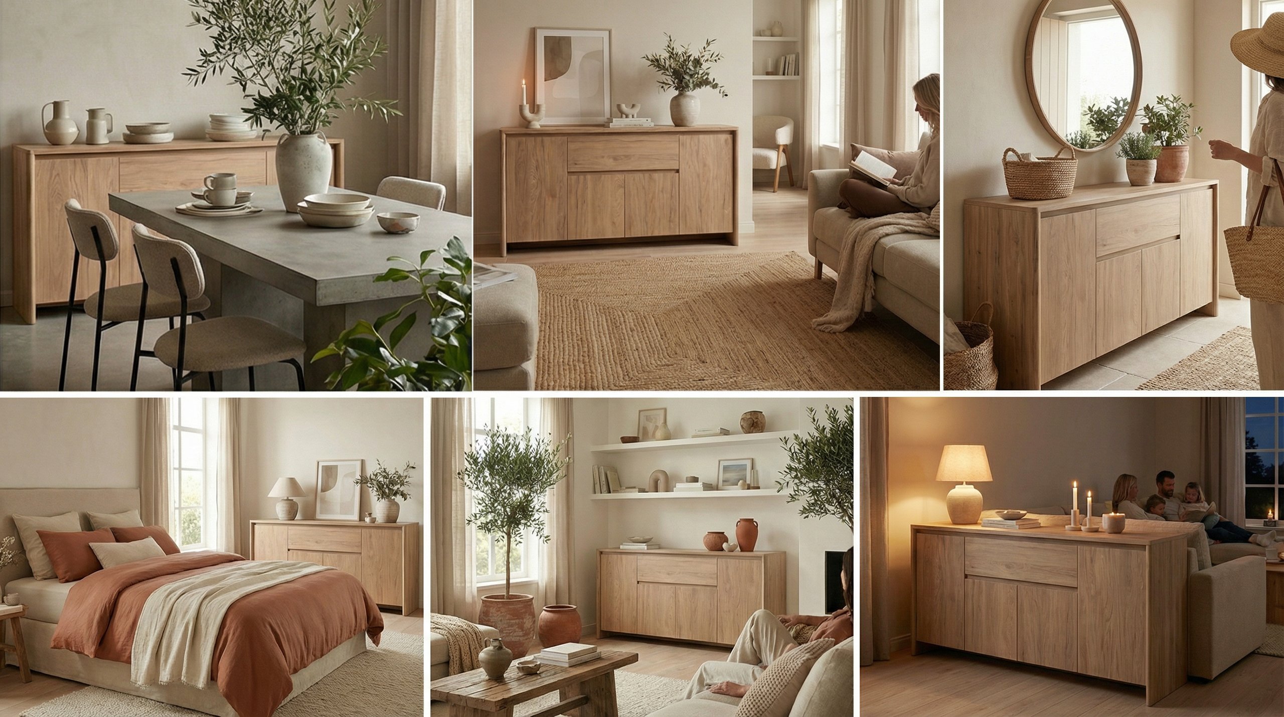 Genf Sideboard Eiche Braun (Jackson Hickory)