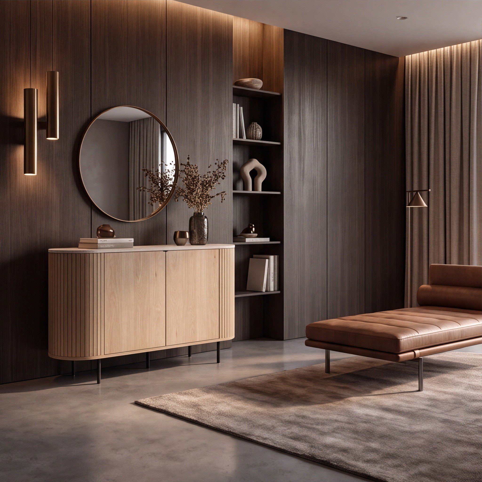 Norela.one Kommode in Dekor Travertin, im Wohnzimmer