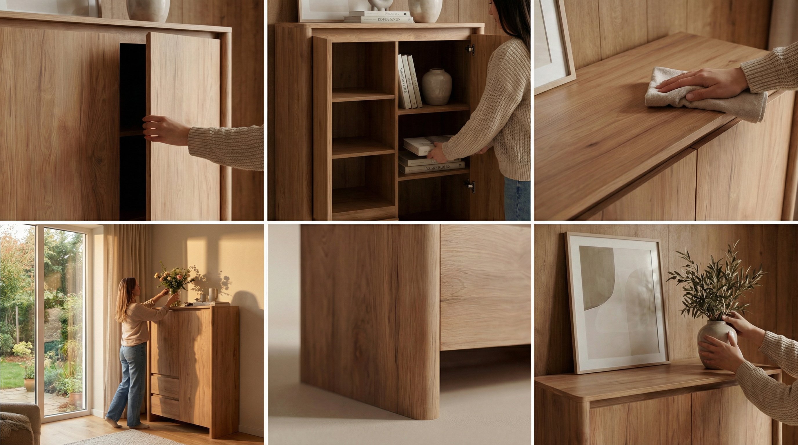 Genf Highboard Wildeiche Braun (Jackson Hickory)