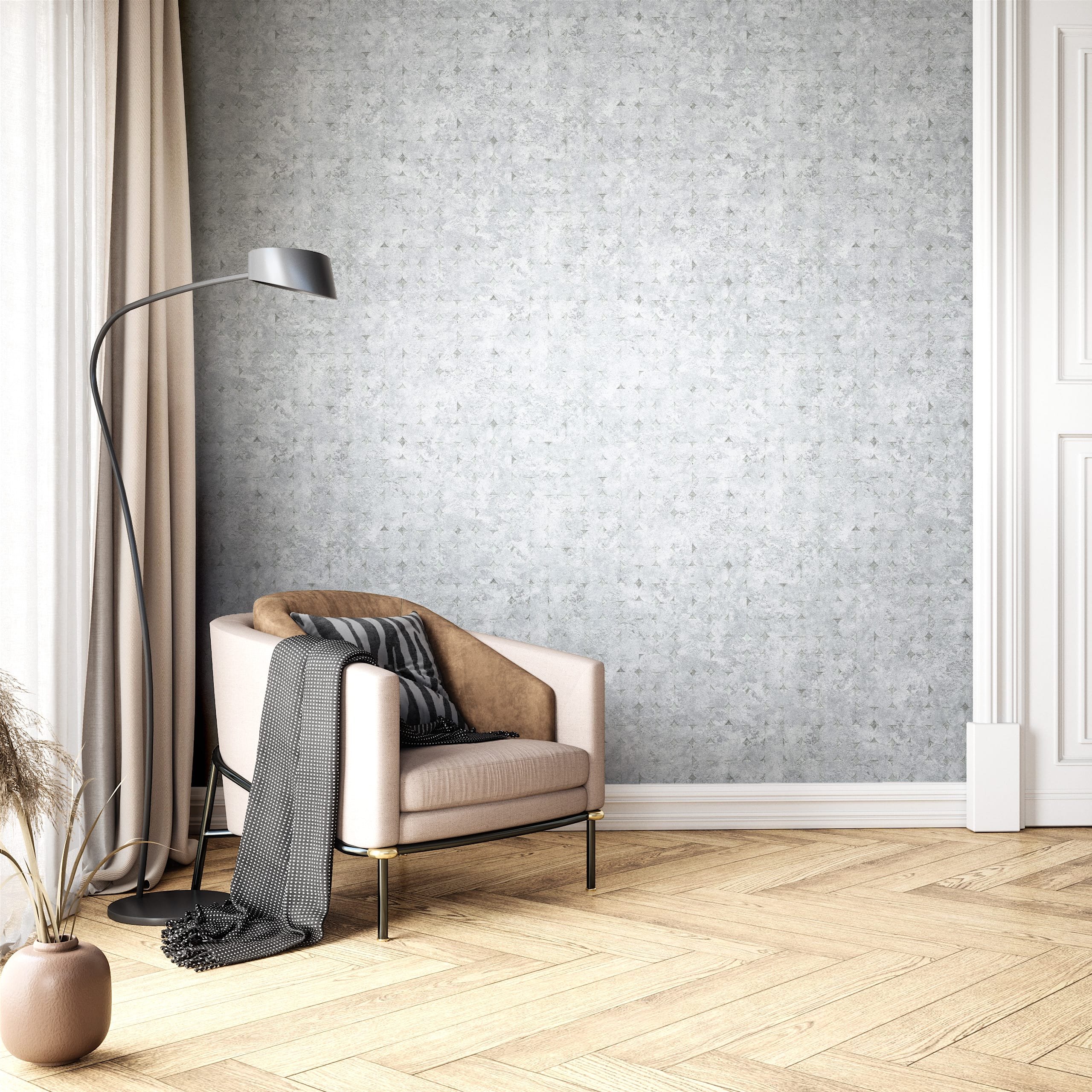 Saran Silver Grey
