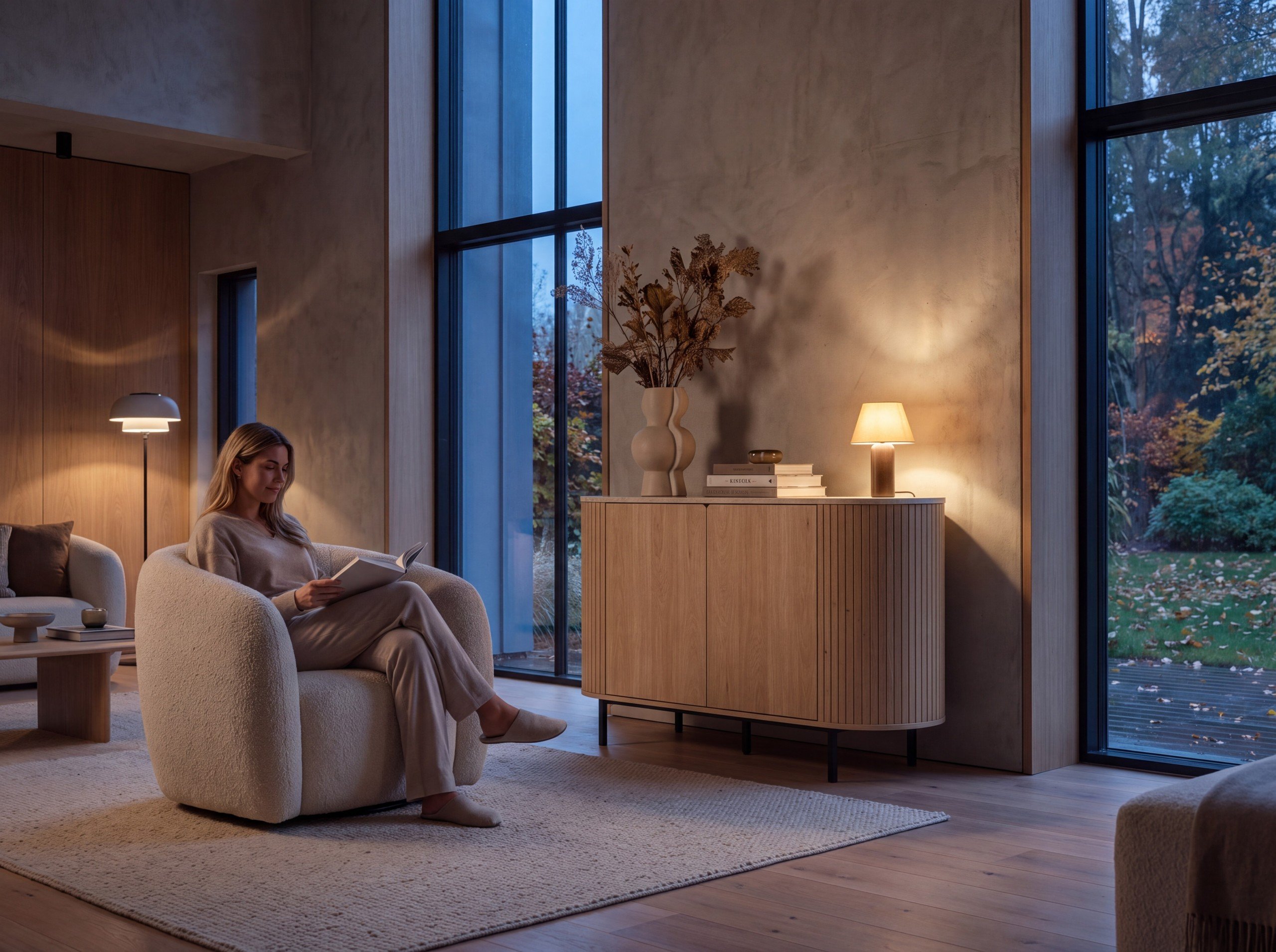 Norela.one Kommode in Dekor Travertin, im Wohnzimmer