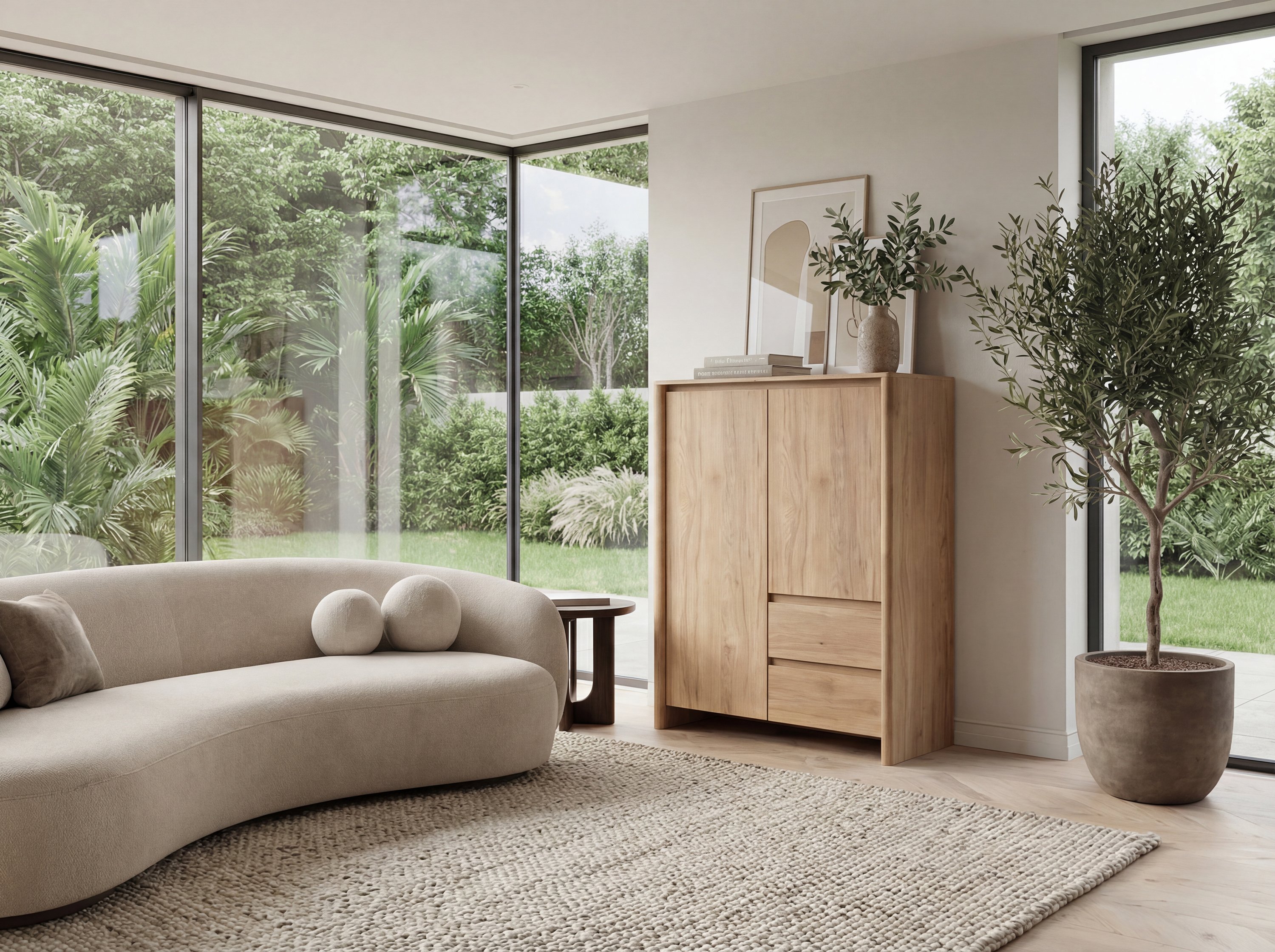 Genf Highboard Wildeiche Braun (Jackson Hickory)