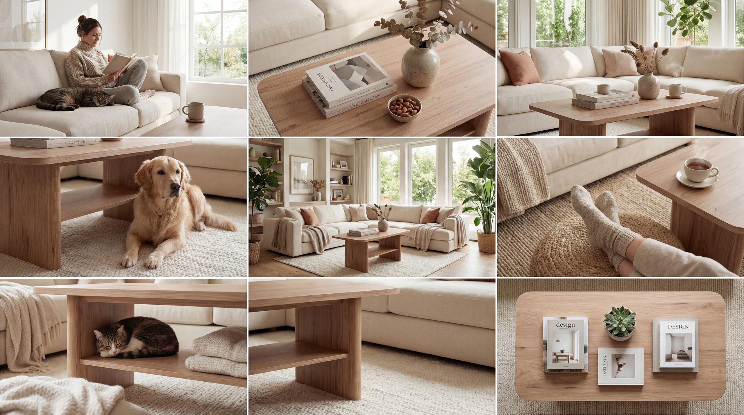 Genf Couchtisch Holzoptik Braun
