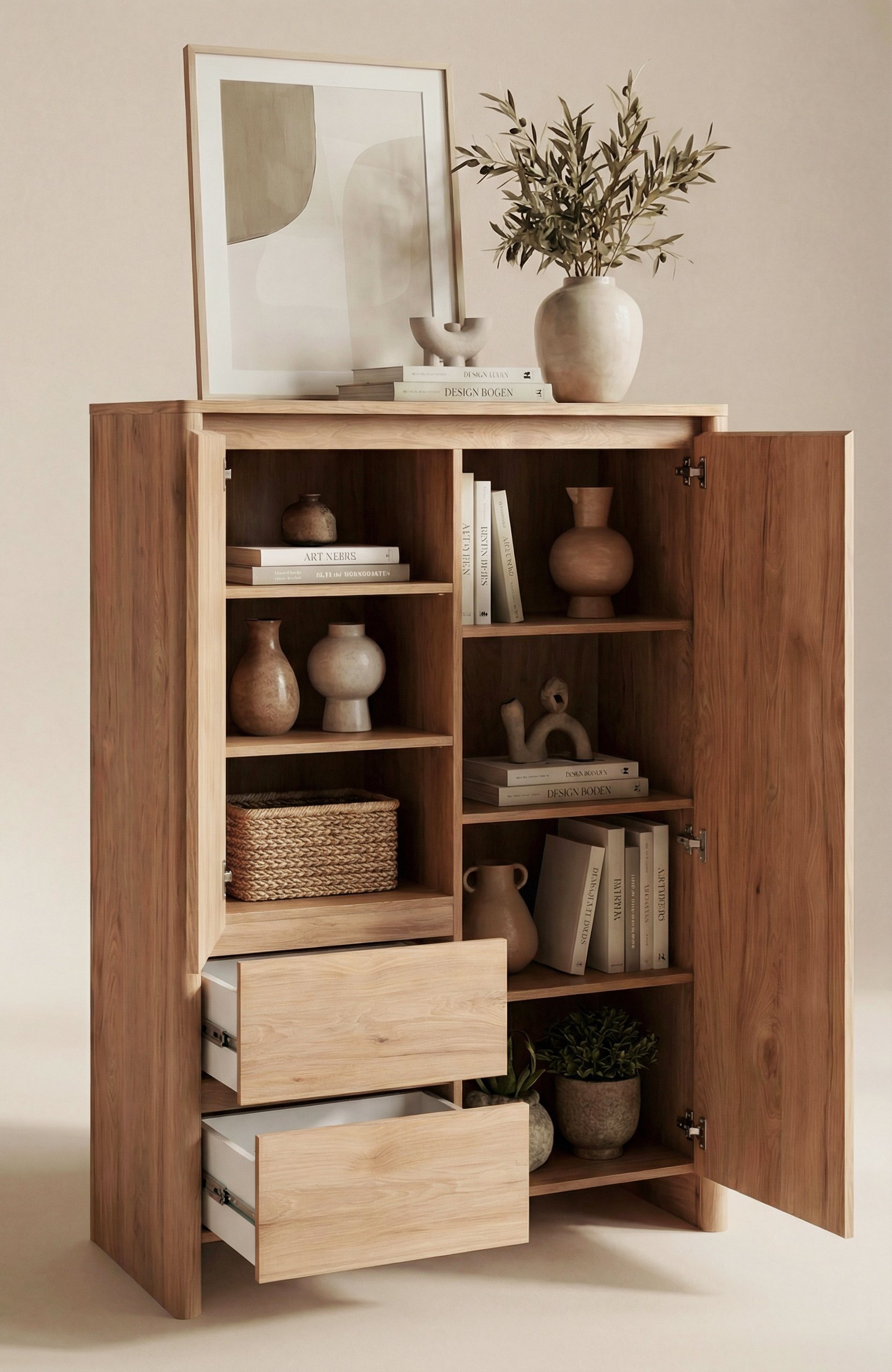Genf Highboard Wildeiche Braun (Jackson Hickory)